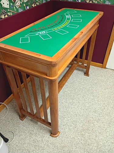 Wood casino game table with - casino,